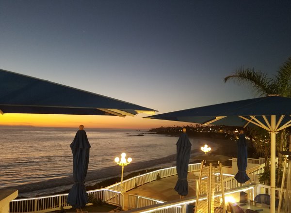 Village Area Laguna Beach Sunset View from The Cliff Restaurant