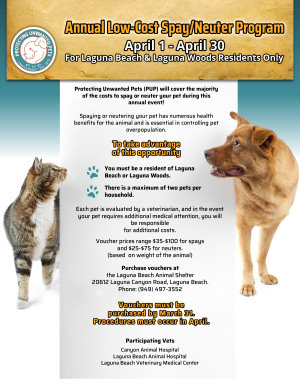 Annual Low-Cost Spay and Neuter Program